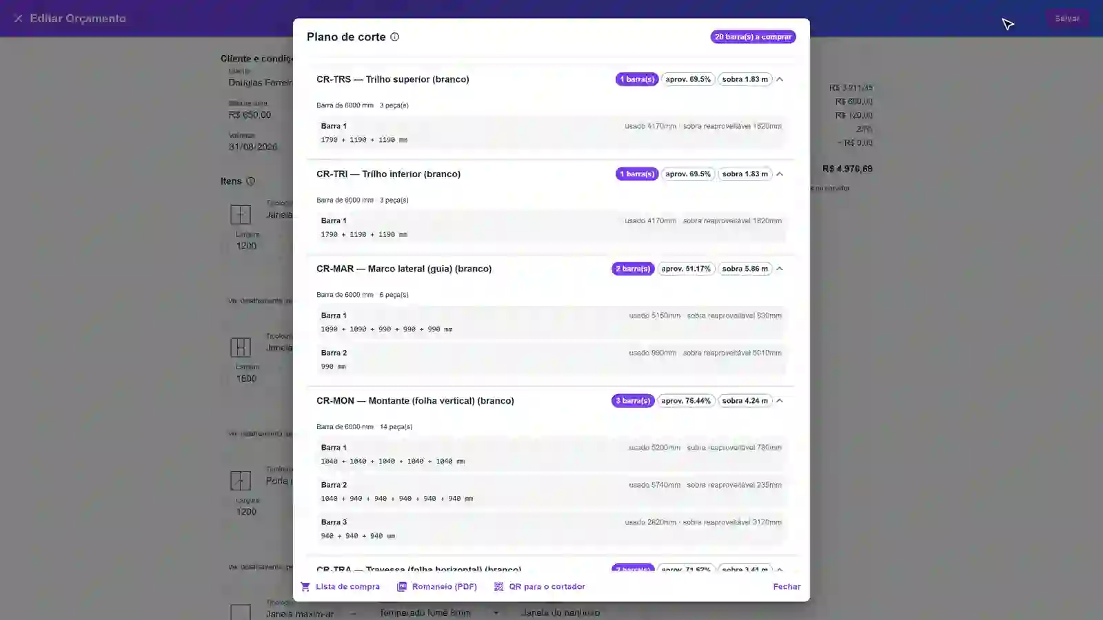 Demonstração do Fluxson para Serralheria